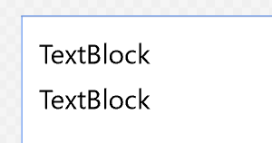TextBlockを2つ配置したMainPage.xaml