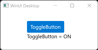 ToggleButton の押下状態を取得する例