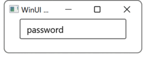 入力されたパスワードを常に表示する例
