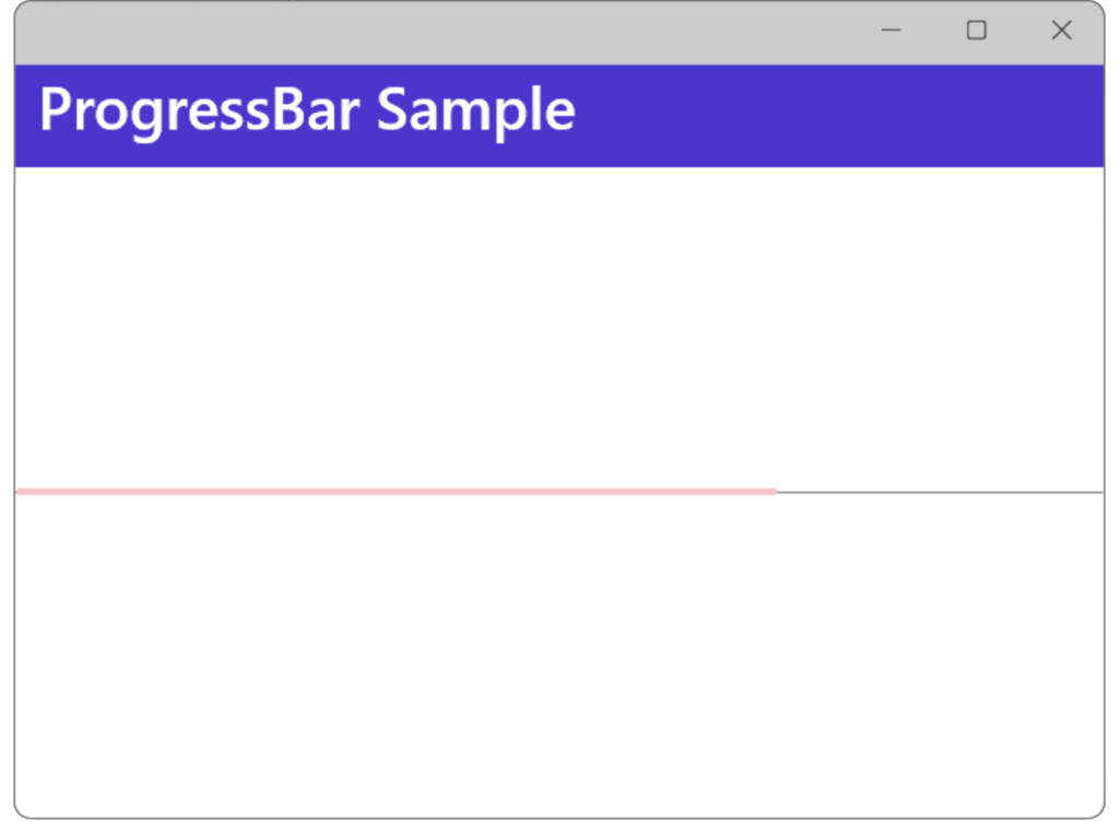 ProgressBar の基本使用例